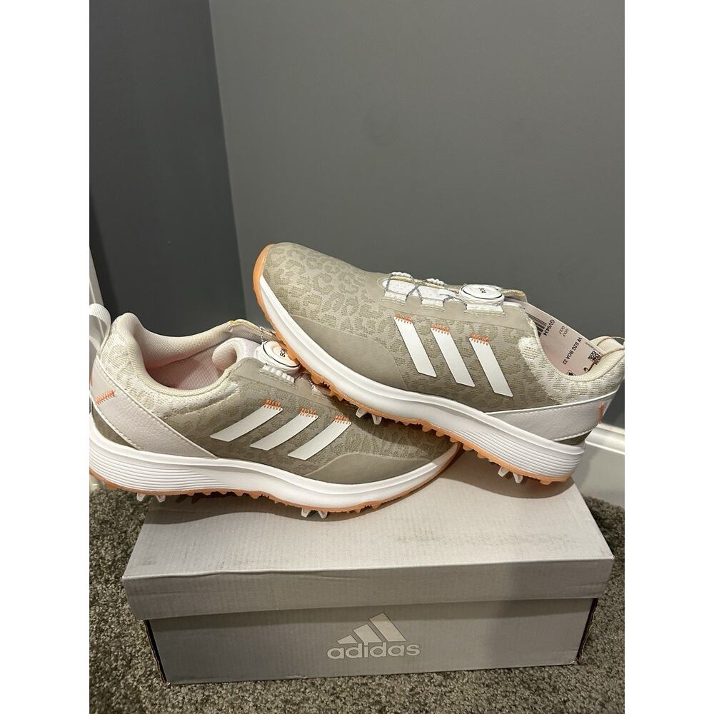Adidas Golf‎ S2G BOA 23 Grey Coral Leopard Golf Shoes GV9434 Women Size 7